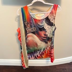 Contemporary blouse neon Color